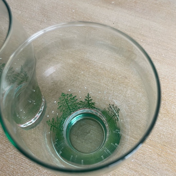 Libby Coca Cola Winter Holiday Pine Tree Drinking Glasses Vintage - Set of 4 - Picture 9 of 10